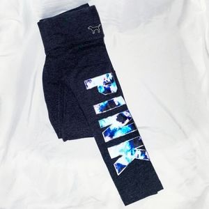 RARE VS Pink Charcoal Pastel Watercolor Leggings